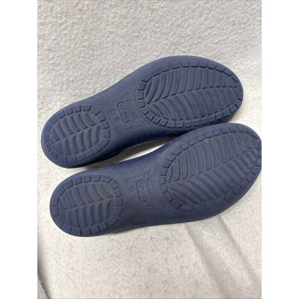 Crocs Kadee Slingback Slip On Ballet Flats Comfort Shoes Navy Blue Womens Size 7 - Picture 3 of 4